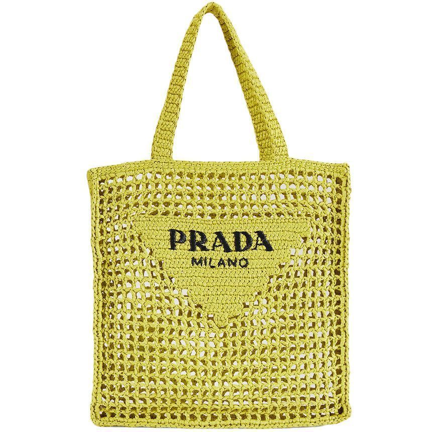 Prada Embroidered Crochet Tote Bag 1BG393 2A2T F0322
