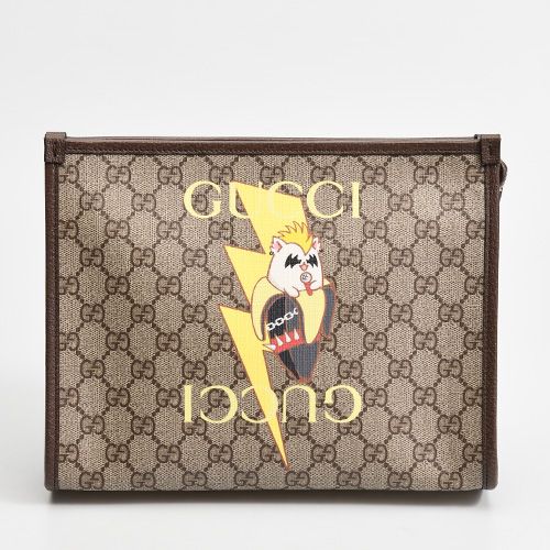 Gucci Banana Print Clutch Bag (Brown) - 703805
