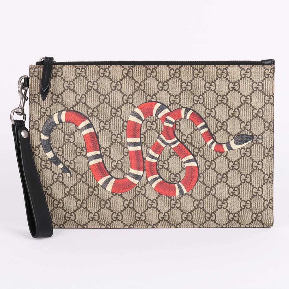Gucci Supreme Snake Strap Clutch Bag 473904