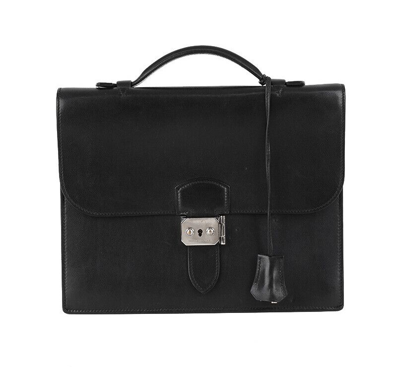 Hermes Black Epsom 27 Leather Bag 7224894022