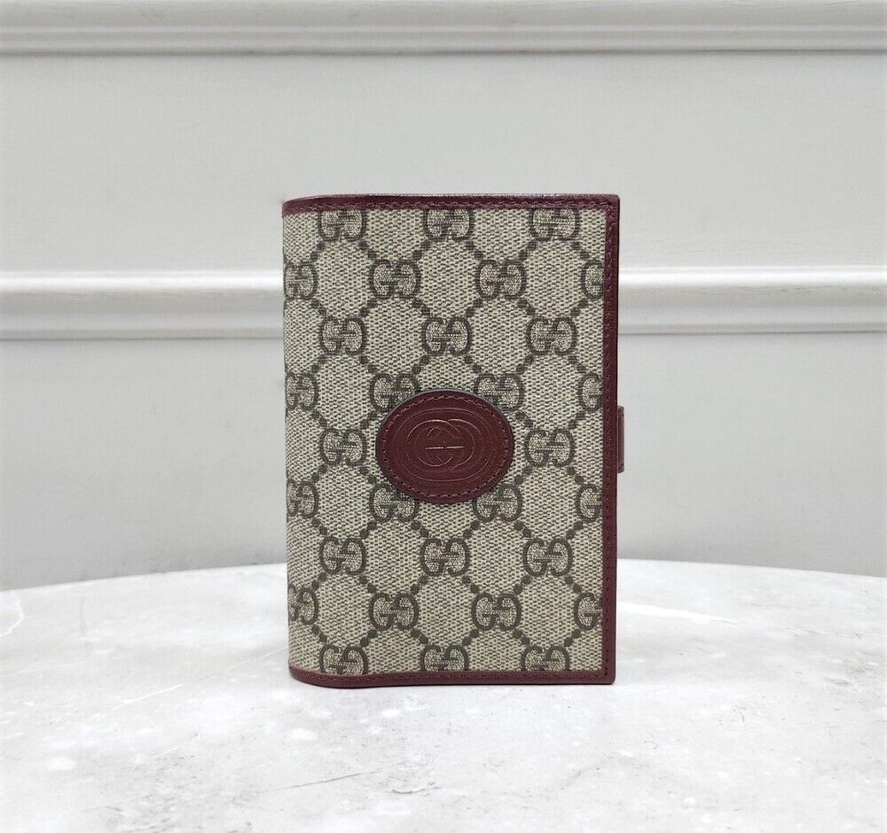 Gucci GG Interlocking Canvas Wallet Passport Holder SKU123