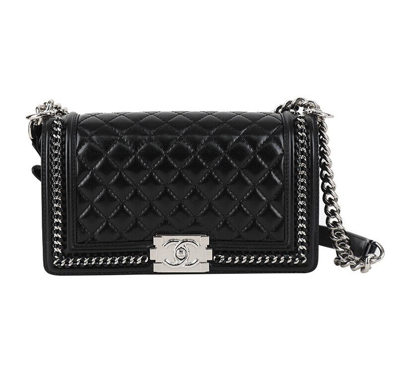 CHANEL Medium Calfskin Black Boy Flap Bag 7255491367