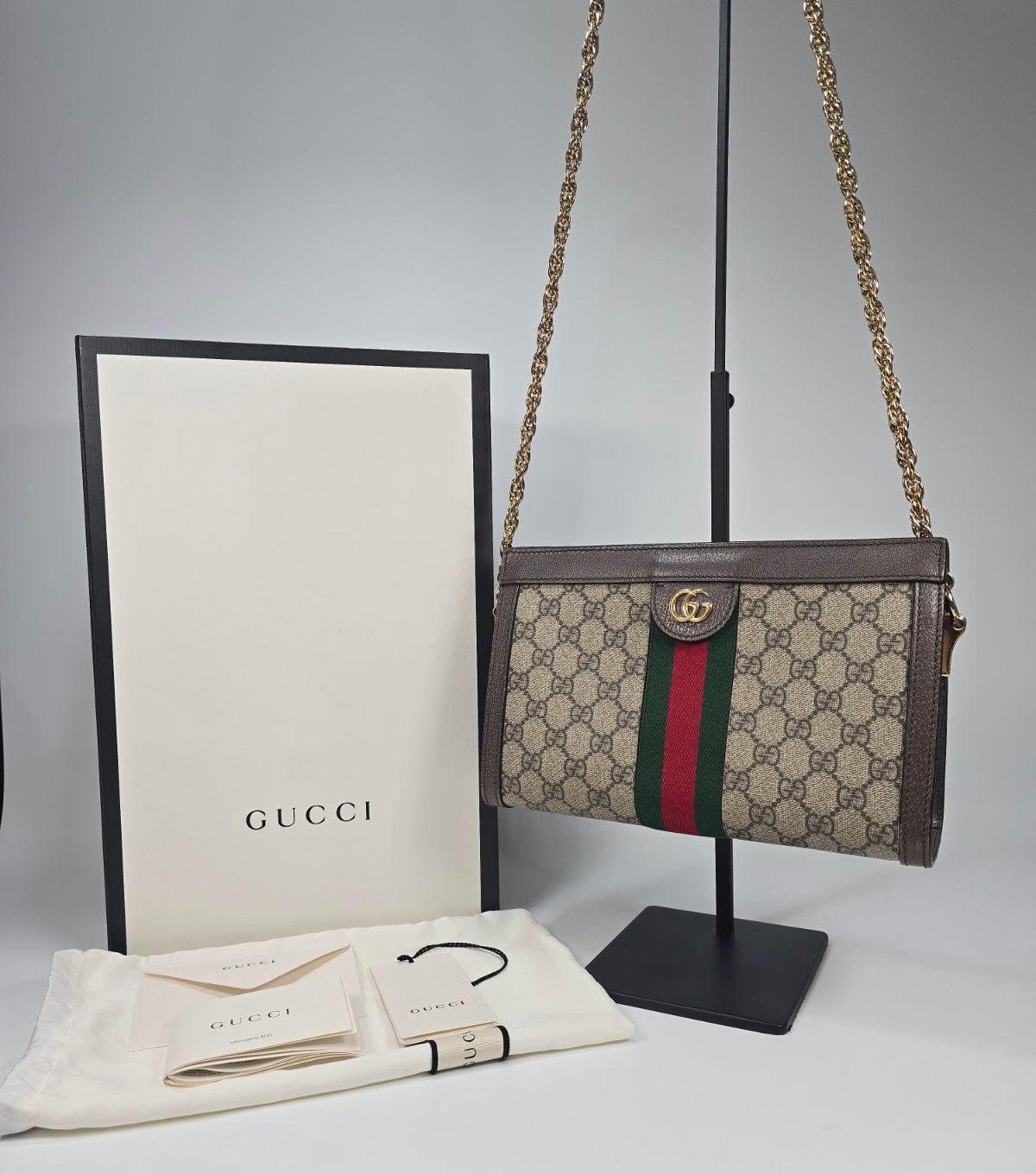 Gucci GG Canvas Ophidia Three-line Shoulder Bag - SKU