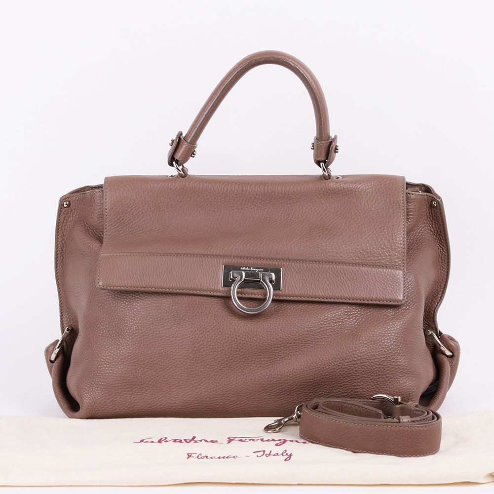 Salvatore Ferragamo Brown Eungjang Sophia Medium Shoulder Bag - SKU