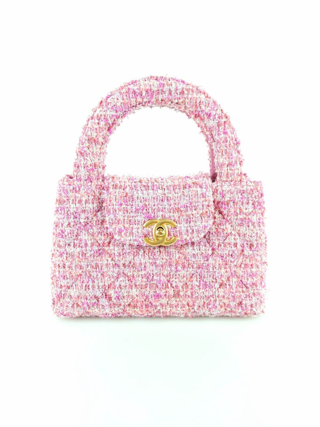 CHANEL Tweed Kelly Tote Shoulder Bag AS4416 5705