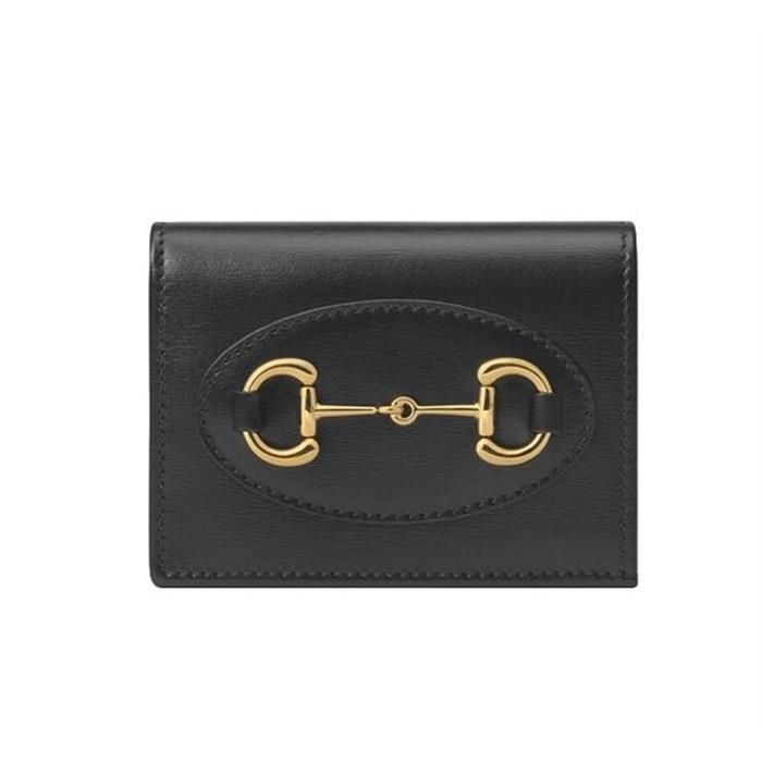 Gucci Card Case Wallet Black 1955 Horsebit 621887 25SS 0YK0G 1000