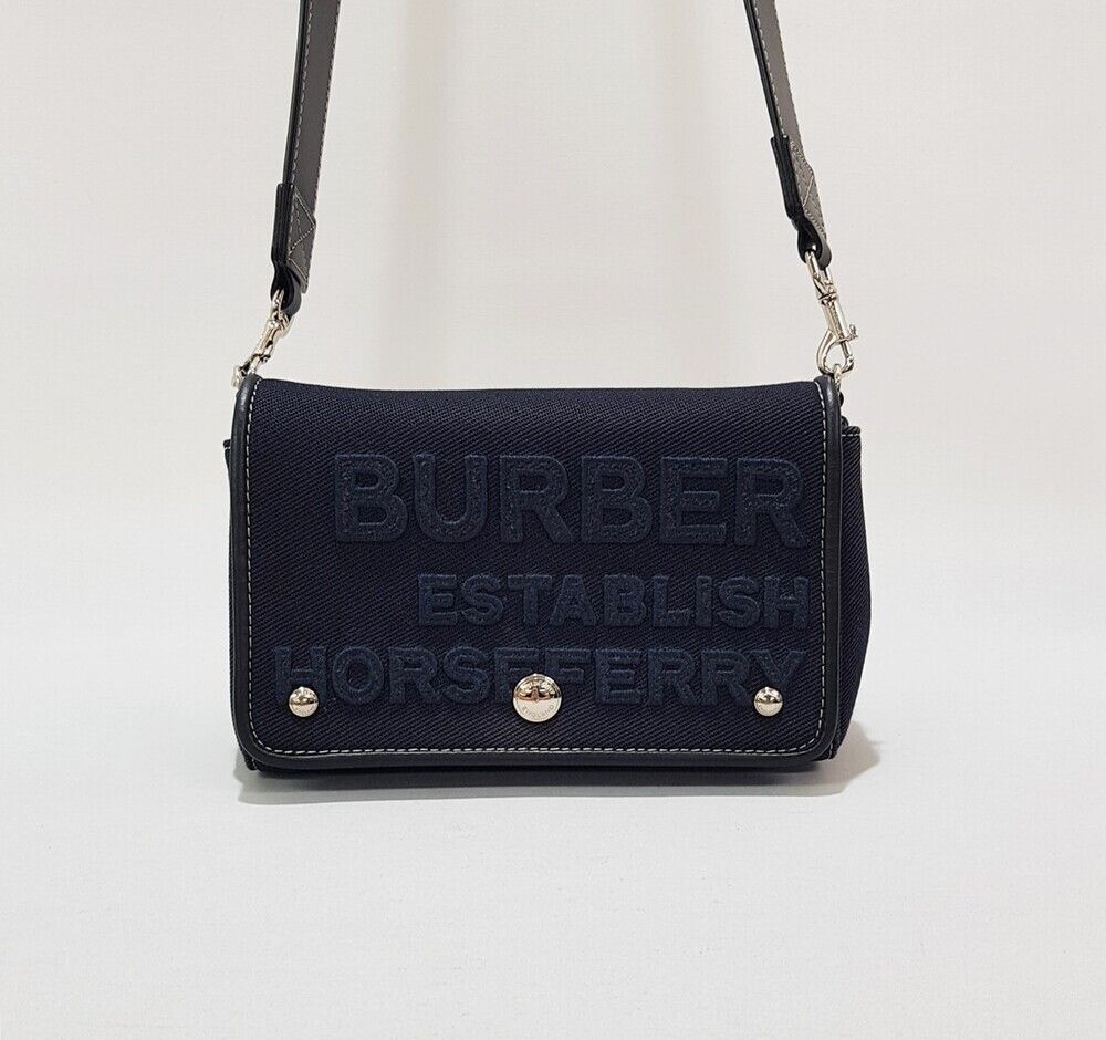 Burberry Cotton Crossbody Bag with Logo - SKU