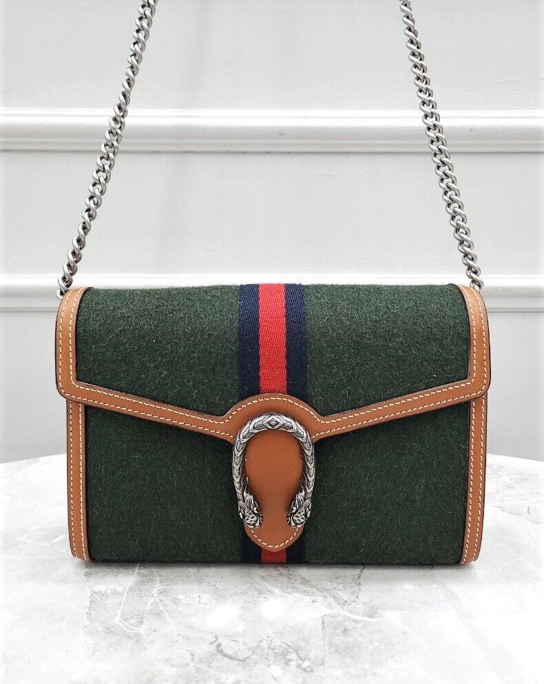Gucci Three-Line Chain Crossbody Bag WOC