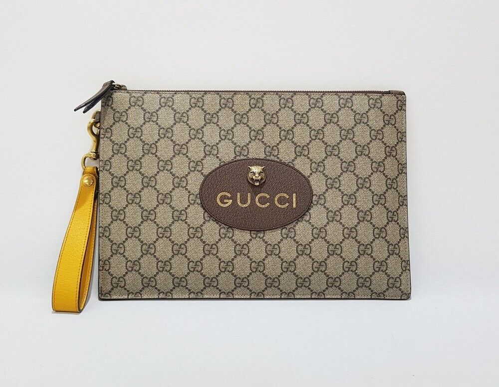 Gucci GG Supreme Vintage Clutch Bag SKU