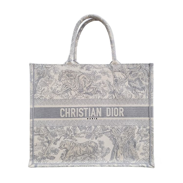 Dior Embroidered Large Twill Tote Bag M1286ZTDT M932