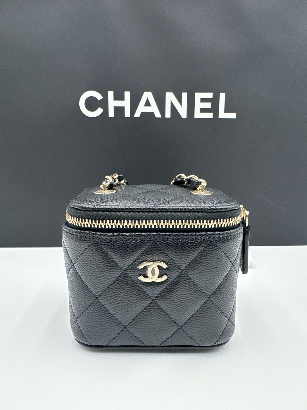 CHANEL Classic Vanity Bag Caviar Black AP1340