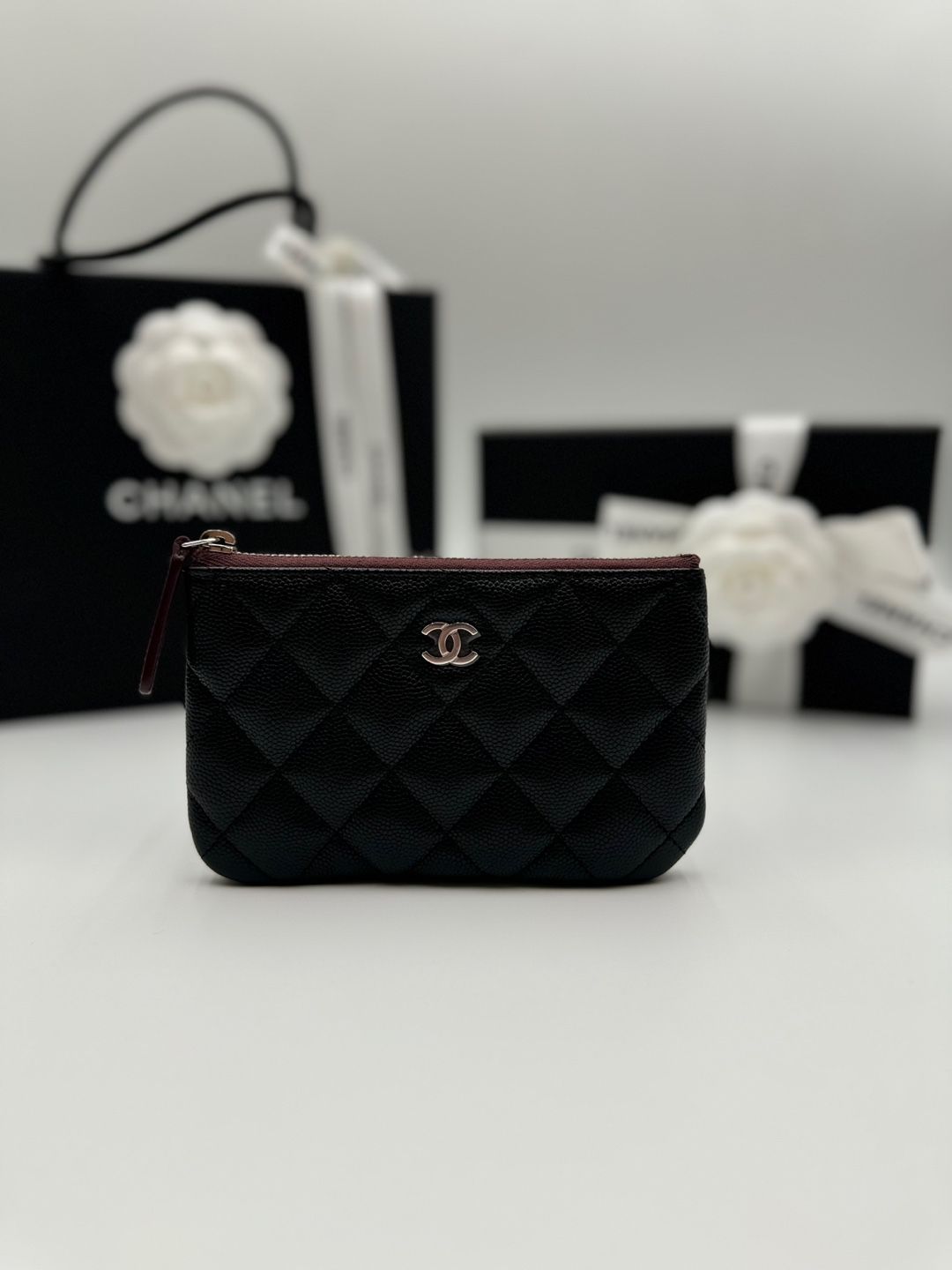 CHANEL Classic Mini Pouch Small Caviar Black AP4020