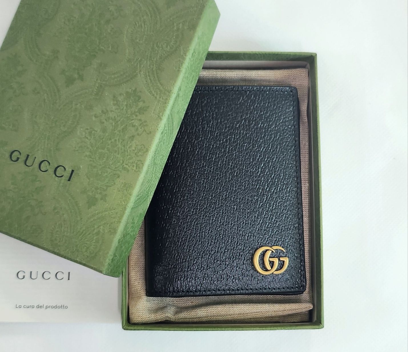 Gucci Black Card Case Wallet 760212