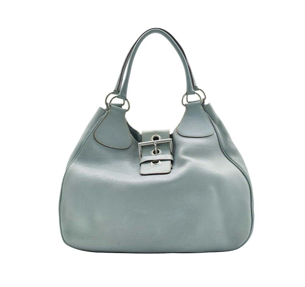Prada Belted Leather Big Shoulder Bag 9855