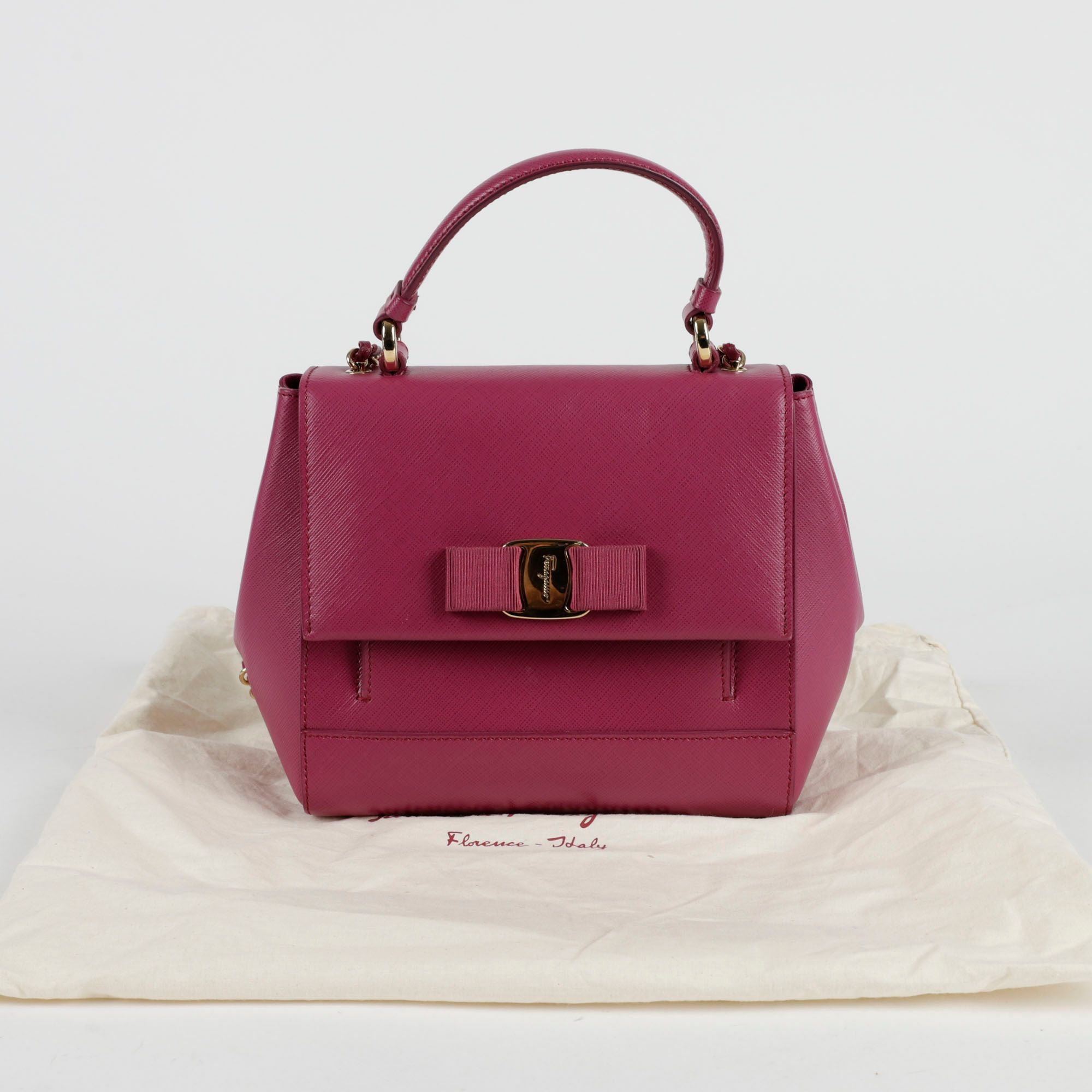 Salvatore Ferragamo Bow Carry Tote Shoulder Bag 21 F570 - SKU
