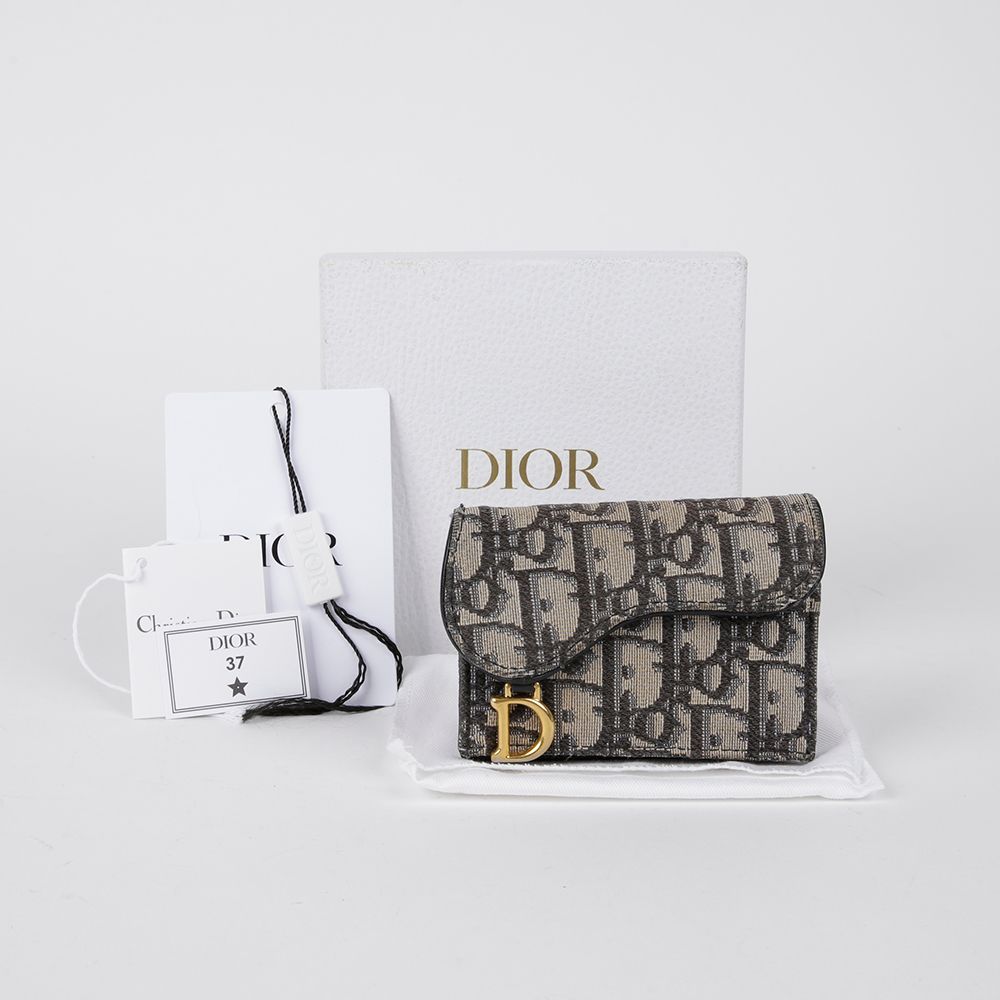 Dior Saddle Flap Card Wallet S5611CTZQ - Blue