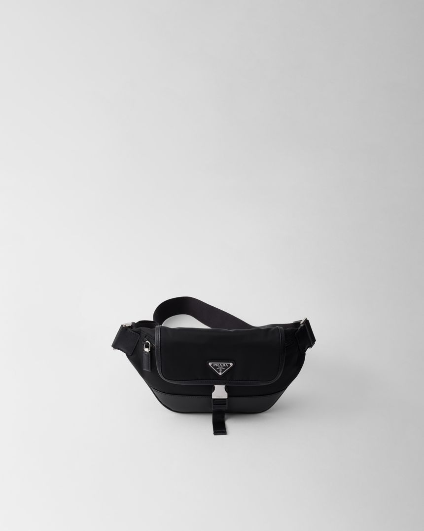 Prada Nylon & Saffiano Leather Shoulder Bag 2VH176 2DMH F0002