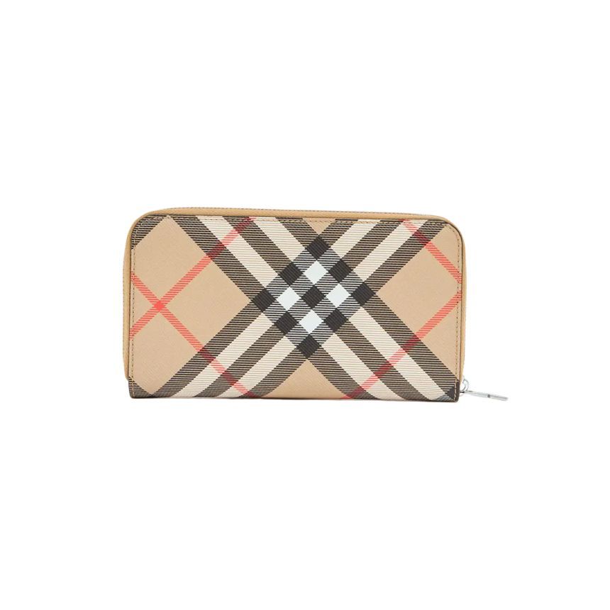 Burberry Checked Long Wallet with Chain 8091923