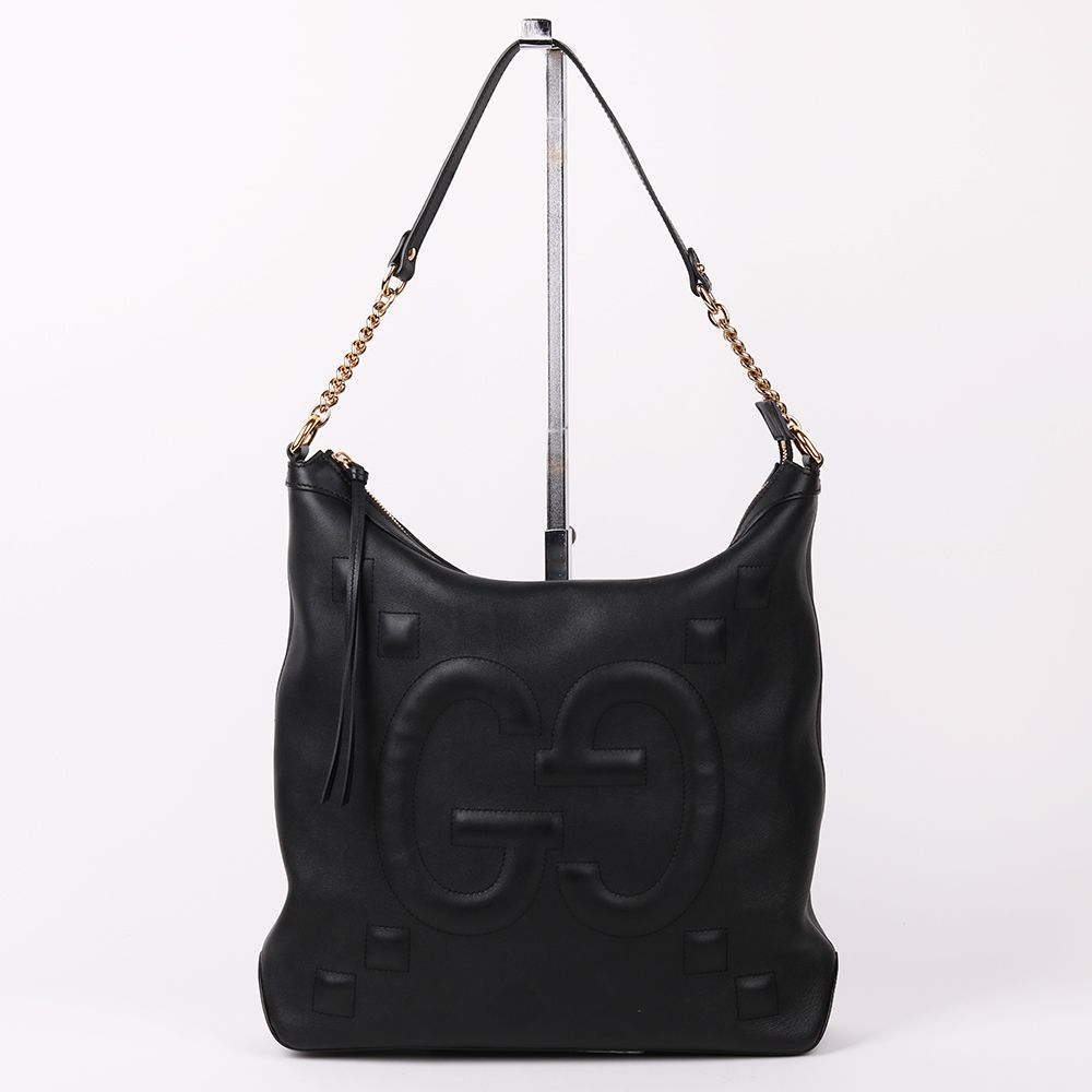 Gucci Black GG Logo Chain Shoulder Bag 453562