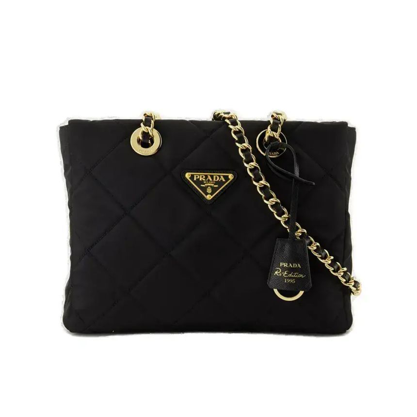 Prada 1995 Chain Nylon Tote Bag 1BG468 2AOS F0002