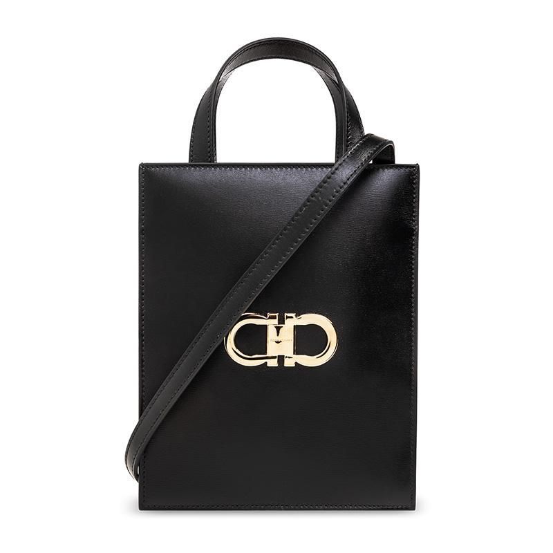 Salvatore Ferragamo Double Gancini Mini Tote Bag 771687 218358