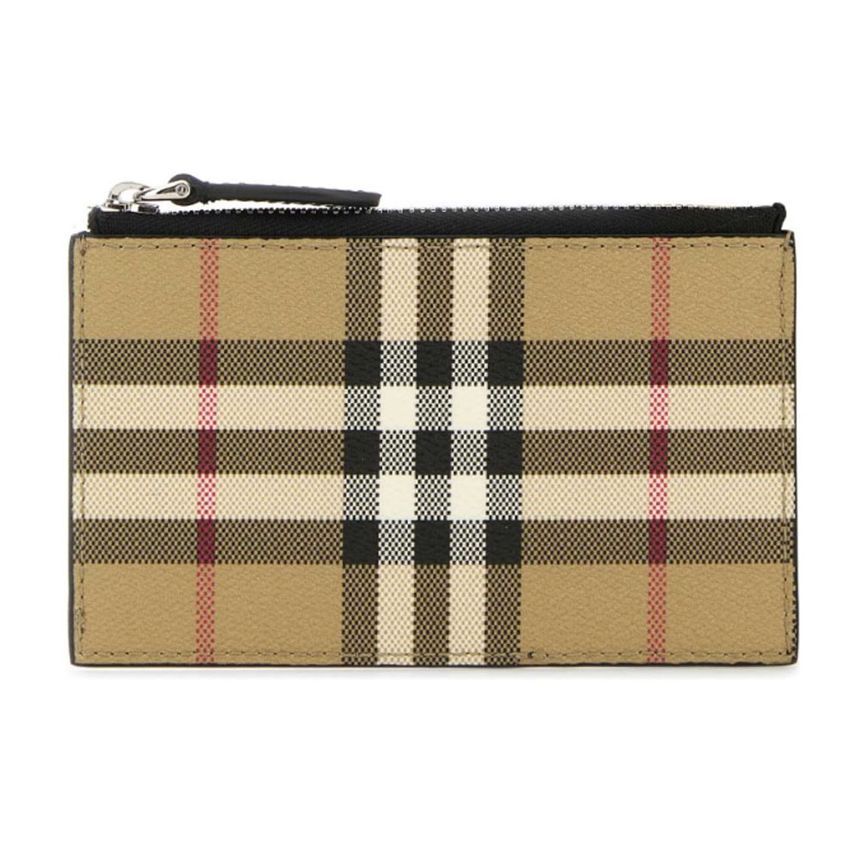 Burberry Checked Zip Card Case 8084166