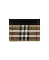 Burberry Card Case with Check Leather 8084175