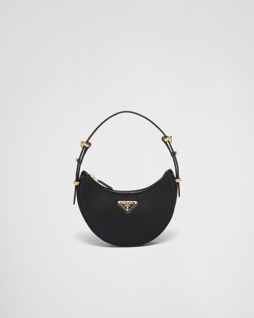 Prada Mini Nylon Brushed Leather Shoulder Bag 1BC199 R789 F0002