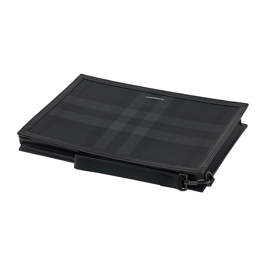 Burberry Checked Small Leather Clutch 8070205 SKU