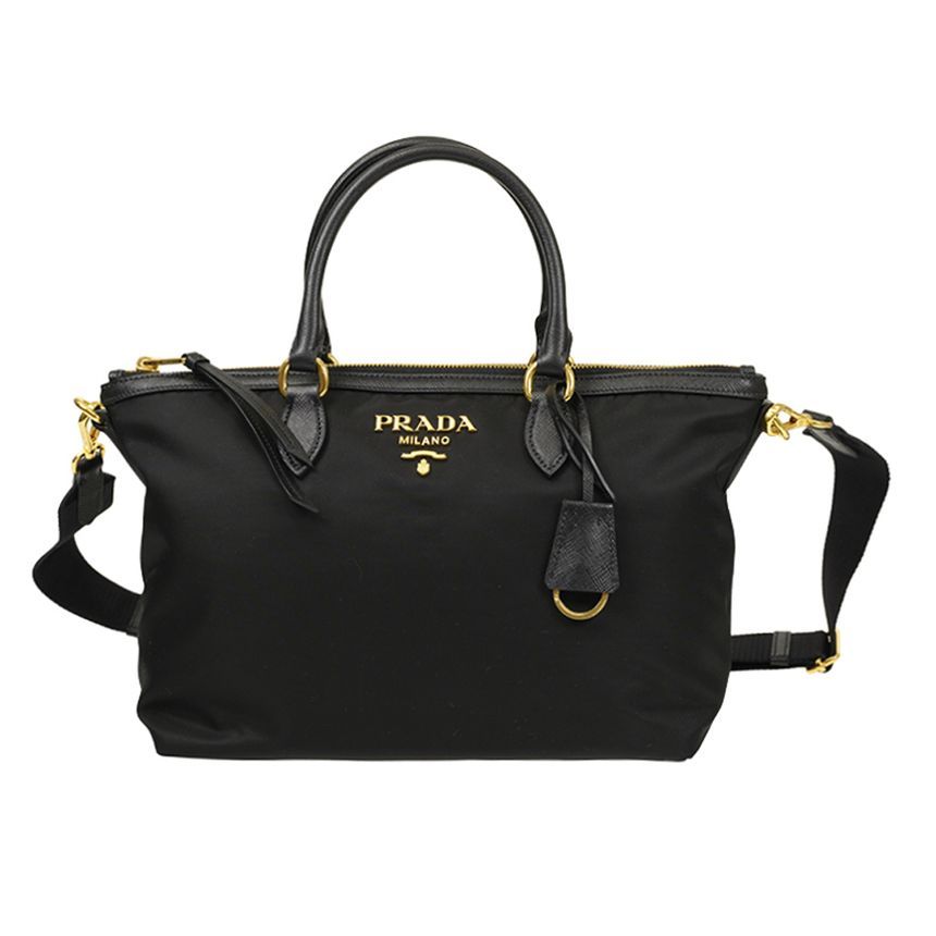Prada Poco No Tote/Shoulder Bag Black 1BA104 ZMY F0002