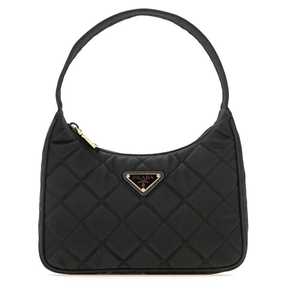 Prada Nylon Quilted Hobo Bag with Triangle Logo 1NE051 2DYC F0002