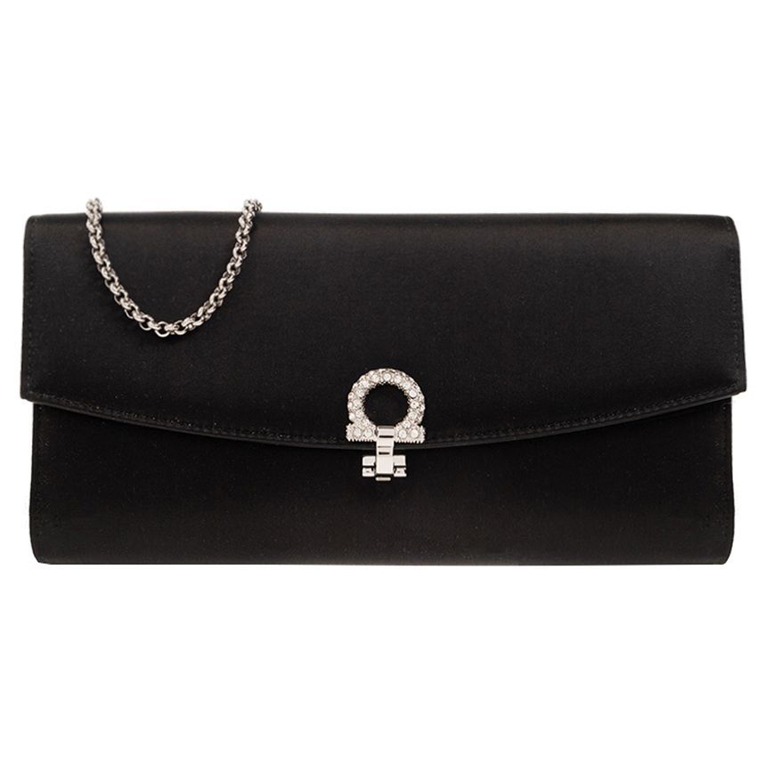 Salvatore Ferragamo Cubic Jacquard Logo Shoulder Bag Black 21-2966 0758976