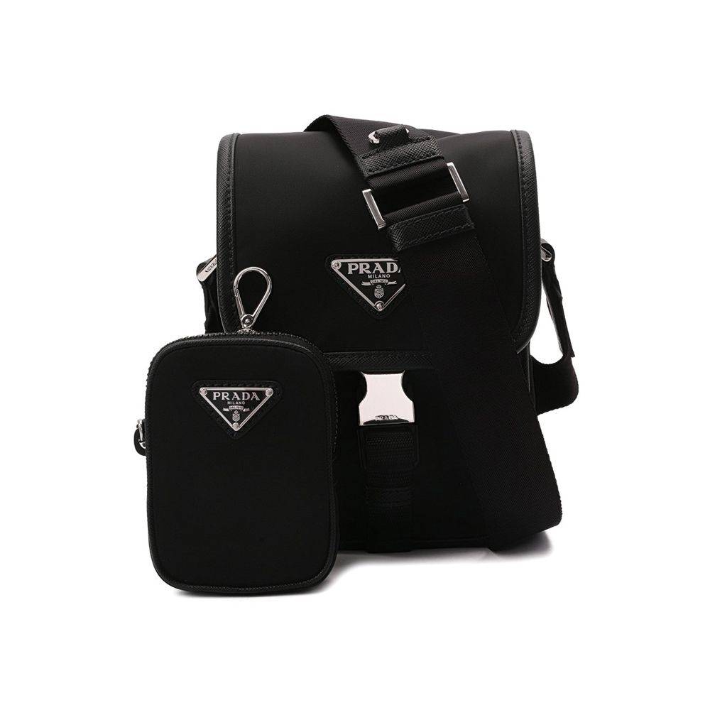 Prada Messenger Crossbody Bag Black 2VD043 2DMH F0002
