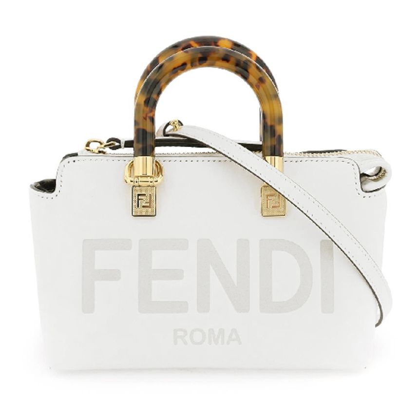 Fendi Mini Boston Bag White 8BS067 ABVL F1JTW