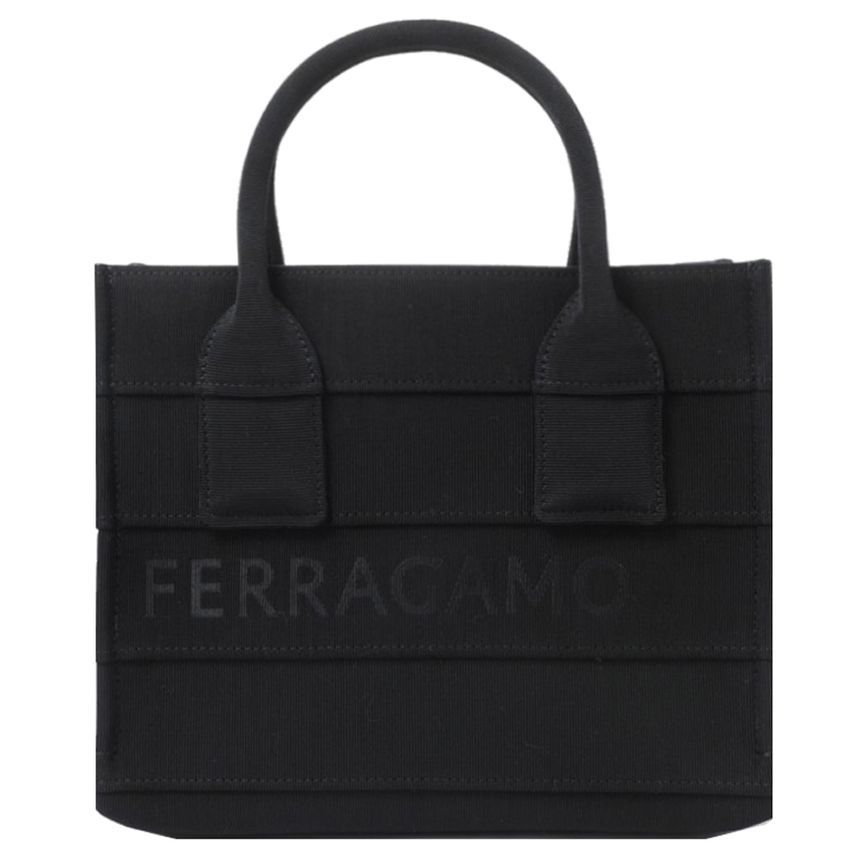 Salvatore Ferragamo Signature Logo Tote Bag Black 21-4988