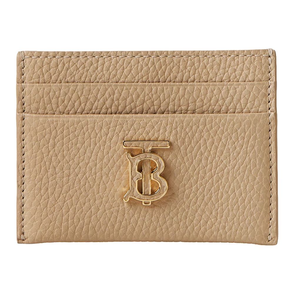 Burberry Gold Logo Card Wallet Beige 8066023