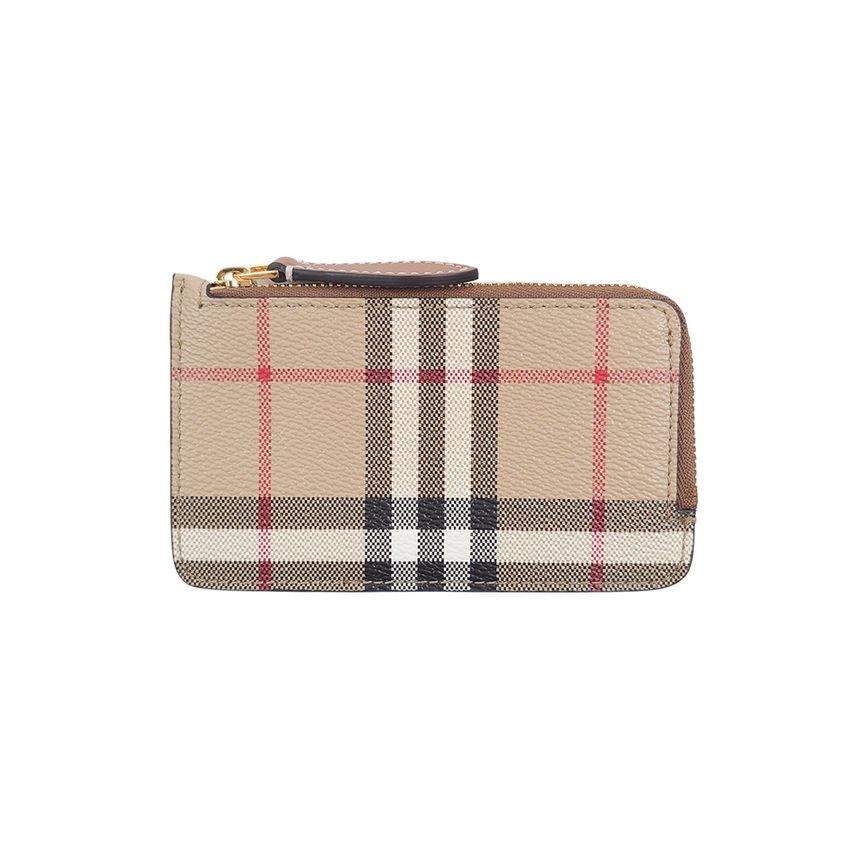 Burberry Check Print Zipper Card Wallet 8070419 A7026