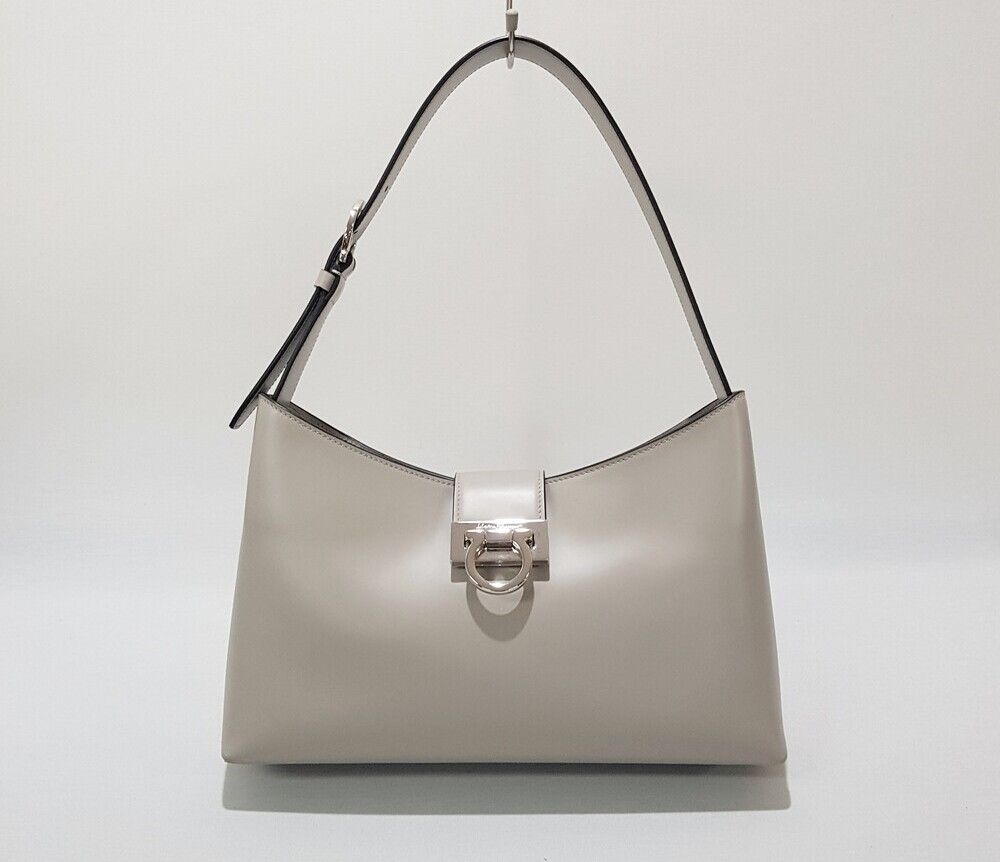 Salvatore Ferragamo Trio Shoulder Hobo Bag in Gray - SKU: 123456
