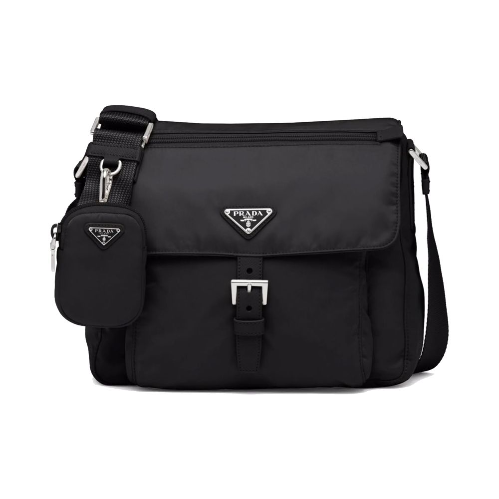 Prada Nylon Shoulder Bag Black 1BD994 RV44 F0002