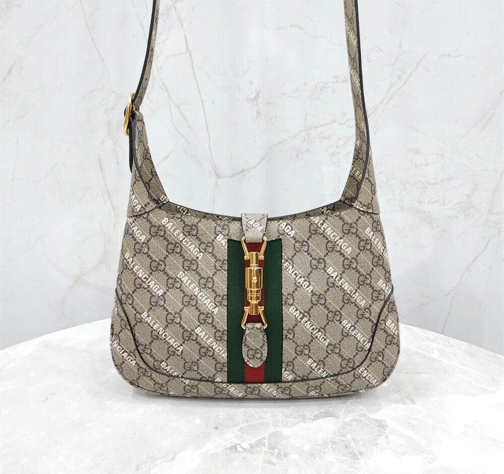 Gucci Balenciaga 1961 Jacquard Hobo Bag Small 636706