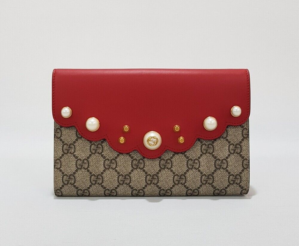 Gucci Supreme Pearl Clutch Bag 431476