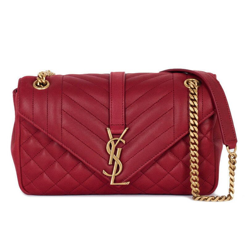 Saint Laurent Monogram Mixed Satchel Bag 428125 D3027 6219 Dark Red