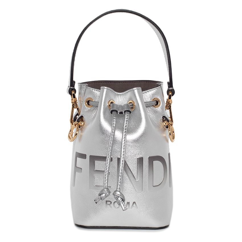 Fendi Mini Bucket Bag Silver 8BS010AK61F0RXT