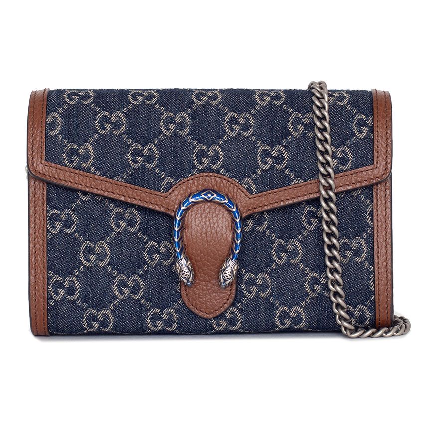 Gucci Supreme Chain Wallet Blue 401231 KQ1FN 4483