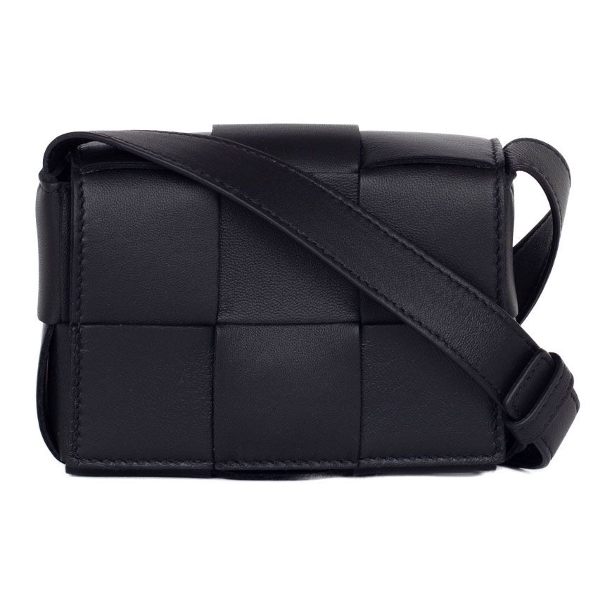 Bottega Veneta Mini Intrecciato Crossbody Bag 666688 Black