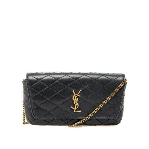 Saint Laurent Mini Black Leather Monogram Shoulder Crossbody Bag 754051 1EL07 1000