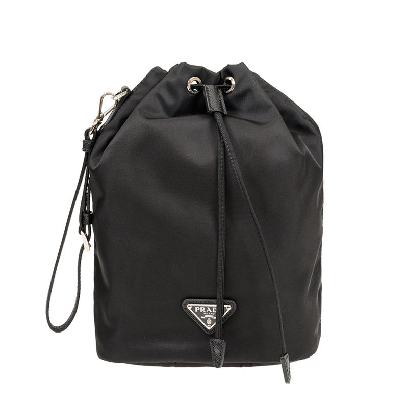 Prada Triangle Logo Strap Pouch Black 1NS369 R067 F0002