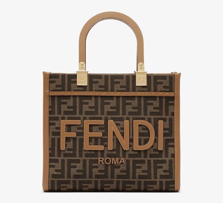 Fendi Small Sunshine Shoulder Tote Bag - FF Jacquard (SKU: 8bh394alvyf1ge3)
