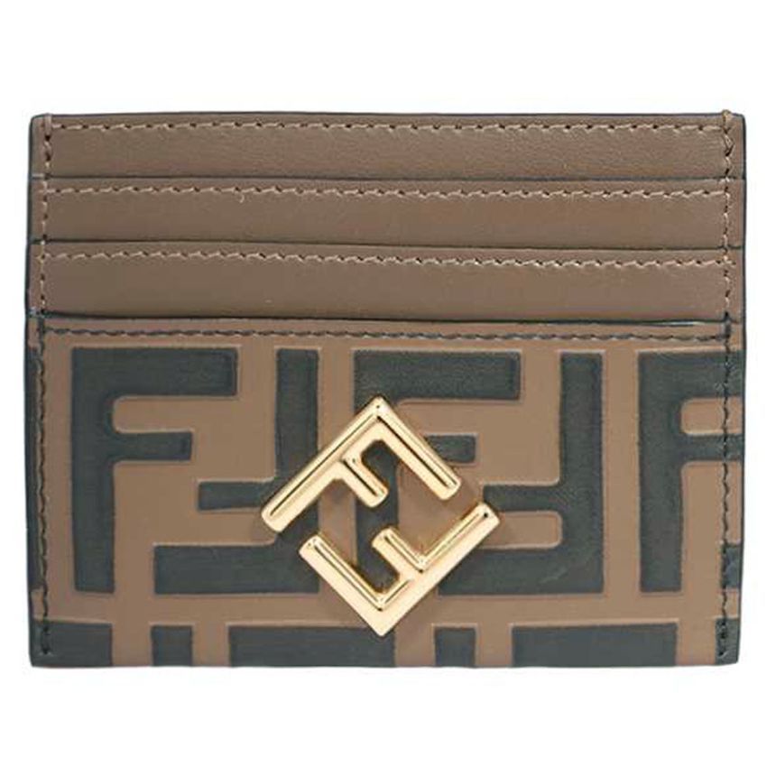 Fendi Logo Card Wallet Brown 8M0445 ADYM F13VK