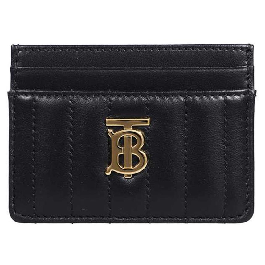 Burberry Quilted Padding Card Wallet Black 8062374